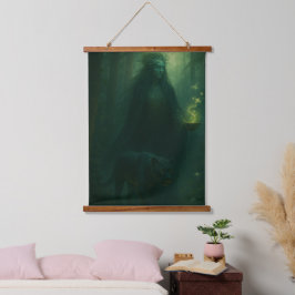 Mutter Ayahuasca geht, wo die Stille hört. Wandteppich Mit Holzrahmen