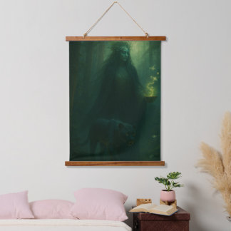 Mutter Ayahuasca geht, wo die Stille hört. Wandteppich Mit Holzrahmen