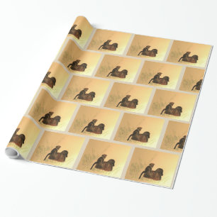 Mutter & Baby Baboons - Primate der Wildlife Monke Geschenkpapier