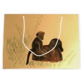 Mutter & Baby Baboons - Primate der Wildlife Monke Große Geschenktüte (Vorderseite)