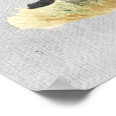 Mutter- & Baby-Elefanten-Poster mit Textur Poster (Ecke)