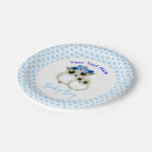 Mutter Baby Niedlich Owl Baby Boy Dusche Personali Pappteller (Schrägansicht)