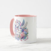 Mutter & Baby Unicorn Tasse (Vorderseite Links)