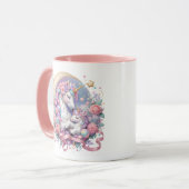 Mutter & Baby Unicorn Tasse (Vorderseite Links)