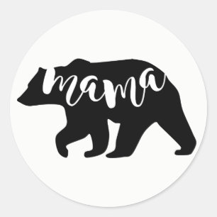 Mutter Bear Runder Aufkleber