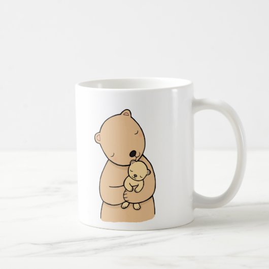 Mutter Bear u. Baby-Bärn-niedliche Waldtier-Tasse Kaffeetasse (Rechts)