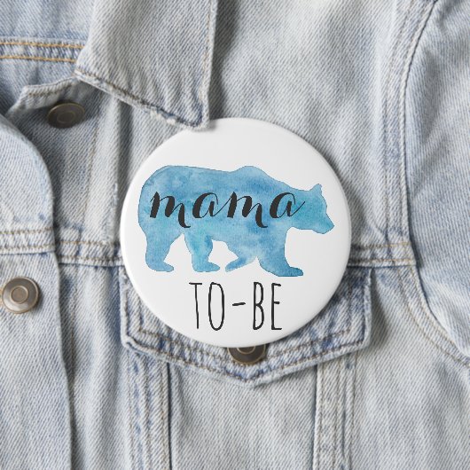 Mutter Bear Zu-Sein Watercolor Button (Beispiel)