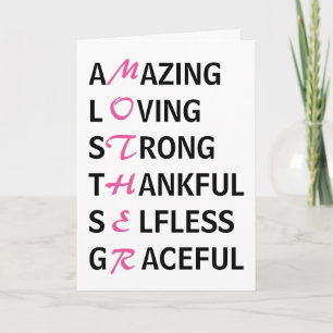 Mutter bedeutet Muttertag Karte