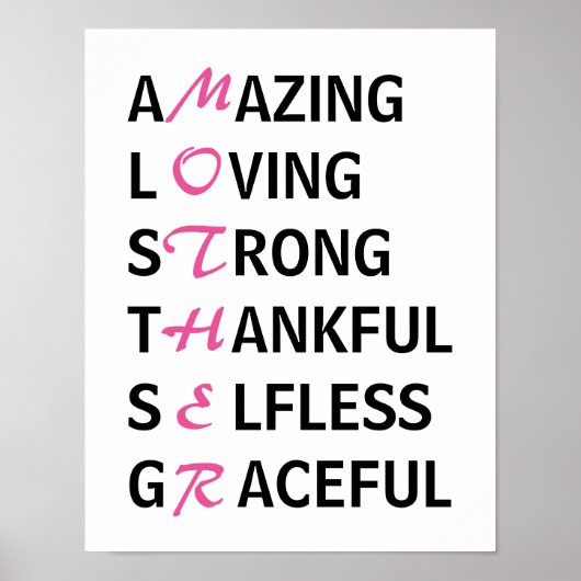 Mutter bedeutet Muttertag Poster (Vorne)