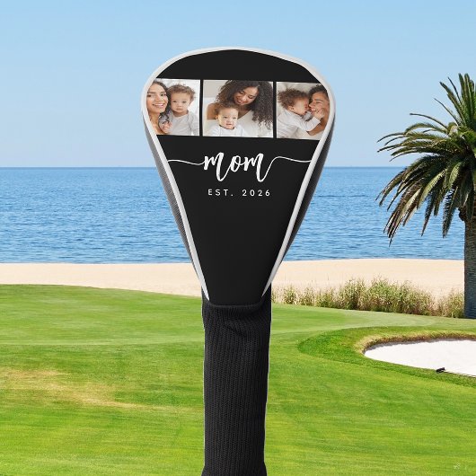 Mutter Begründete Elegantes Skript Schwarz 3 Foto Golf Headcover