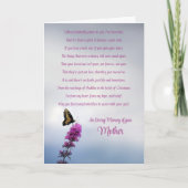 Mutter Beileid Beileid mit Schmetterling Karte (Vorderseite)