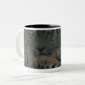 Mutter-bengalischer Tiger mit CUB Zweifarbige Tasse (Vorderseite Links)