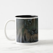 Mutter-bengalischer Tiger mit CUB Zweifarbige Tasse (Links)