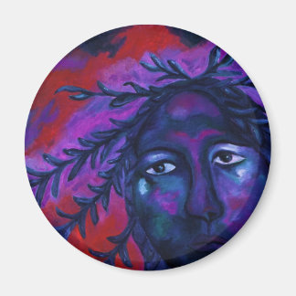 Mutter beobachtet alles - Christus und Violett - M Magnet