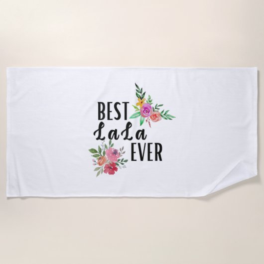 Mutter Best Lala je Geburtstag Strandtuch (Vorderseite)