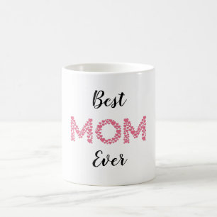 Mutter Beste Mama je rosa Herzen Personalisiert Kaffeetasse
