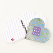 Mutter Beste Meerjungfrau Schuhe blau Glitzer Notizblock (Innenseite)