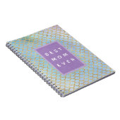 Mutter Beste Meerjungfrau Schuhe blau Glitzer Notizblock (Rechte Seite)