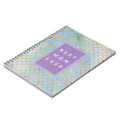 Mutter Beste Meerjungfrau Schuhe blau Glitzer Notizblock (Linke Seite)