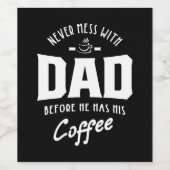 Mütter betteln sich nie mit Vater, bevor er seinen Weinetikett (Einzelnes Label)