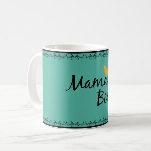 Mutter Bird Mug Kaffeetasse (Vorderseite Links)