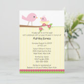 Mutter Bird u. Baby-Babyparty Einladung (Stehend Vorderseite)
