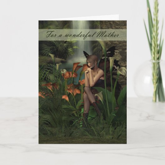 Mutter Birthday Card Fantasy Woodland Fee Karte (Vorderseite)