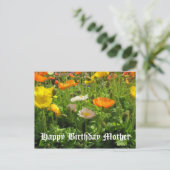 Mutter Birthday Poppies Postkarte (Stehend Vorderseite)