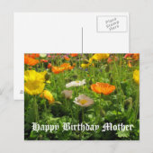Mutter Birthday Poppies Postkarte (Vorne/Hinten)
