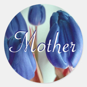Mutter Blue Tulips Sticker