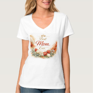 Mutter Boho Aquarell Pfirsich Minze, Achat Gold, K T-Shirt
