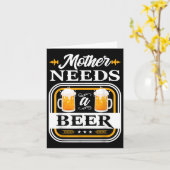 Mutter braucht eine Bierbraut und Biertrinker Karte (Gelbe Blume)