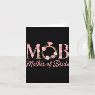 Mutter Bride Wedding Mob Blumenrosa Diamantring Karte