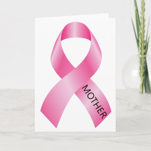 Mutter Brustkrebs Bewusstsein rosa Band Karte (Vorderseite)