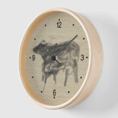 Mutter Buffalo und ihr Sack Chinesisch Ox Year WC Uhr (Winkel)