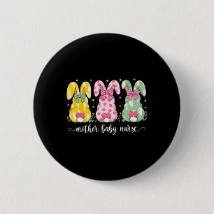 Mutter Byby Bunny Ostertag Süßes Kaninchen Familie Button