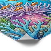 Mutter Clownfisch und Brutstube Poster (Ecke)