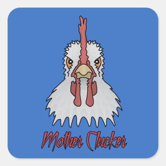 Mutter-Clucker-Sticker Quadratischer Aufkleber (Vorderseite)