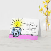 Mutter Custom Yahrzeit jüdischer Jahrestag des Tod Karte (Gelbe Blume)