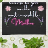 Mutter danke Gott, dass du deine Tochter bist Geschirrtuch (Gefaltet)