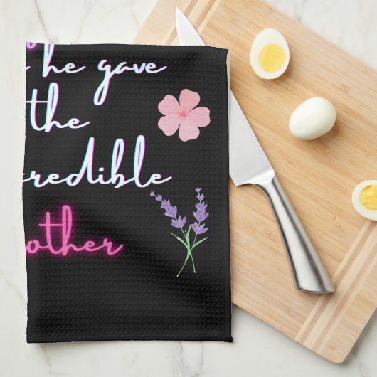 Mutter danke Gott, dass du deine Tochter bist Geschirrtuch (Viertel Falte)