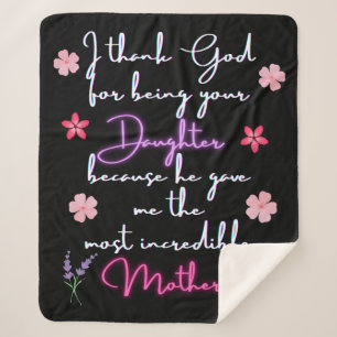 Mutter danke Gott, dass du deine Tochter bist Sherpadecke