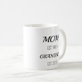 Mutter Dann Oma Typografie Familien Design Kaffeetasse (VorderseiteRechts)