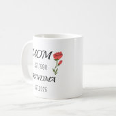 Mutter Dann Oma Typografie Familien Design Kaffeetasse (Vorderseite Links)