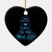 Mutter das beste Leben Keramik Ornament (Hinten)