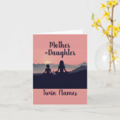 Mutter Daugher Twin Flames Karte (Gelbe Blume)