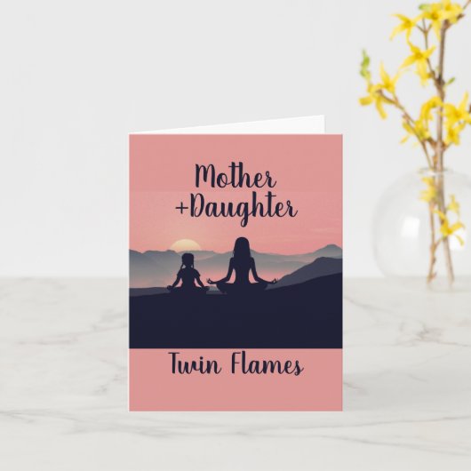 Mutter Daugher Twin Flames Karte (Gelbe Blume)