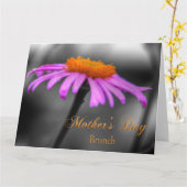 Mütter Day Brunch Lila und Orange Coneflower Karte (Gelbe Blume)