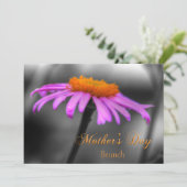 Mütter Day Brunch Lila und Orange Coneflower Karte (Stehend Vorderseite)