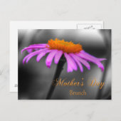 Mütter Day Brunch Lila und Orange Coneflower Postkarte (Vorne/Hinten)
